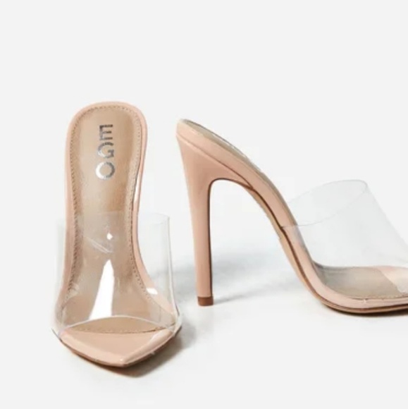 SOLD! Perpex Nude Heels - Picture 5 of 6